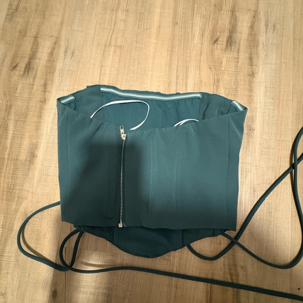 White Fox Teal Lace-Up Corset - Picture 4 of 5